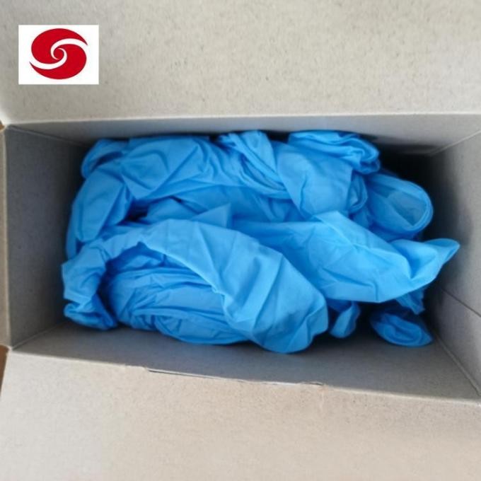 Aql1.5 CE Disposable Medical Powder Free Household Examination Blue Nitrile Gloves