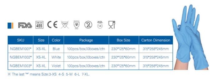 Intco Brand Disposable Gloves Nitrile Examination Medical Gloves
