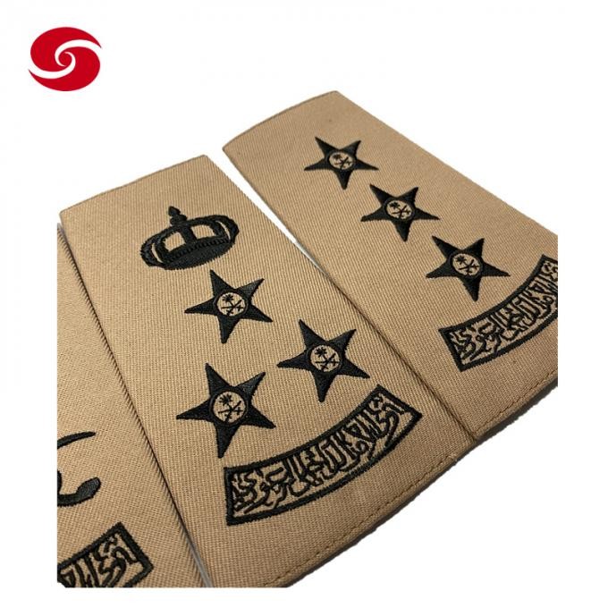 Army Solider Police Officer Military Uniform Tactical Dress Shoulder Print Epaulet Epaulette Embroidery Silica Gel Rank Badge
