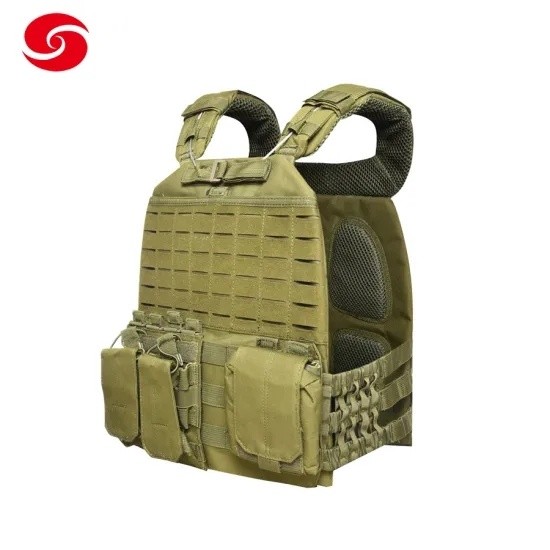 Multifunctional Pouches Laser Cut Army Green Military Police Tactical Molle Vest
