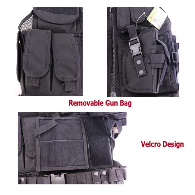 High Quality Black Police Security Tactical Army Military Multifunctional Airsof Vest
