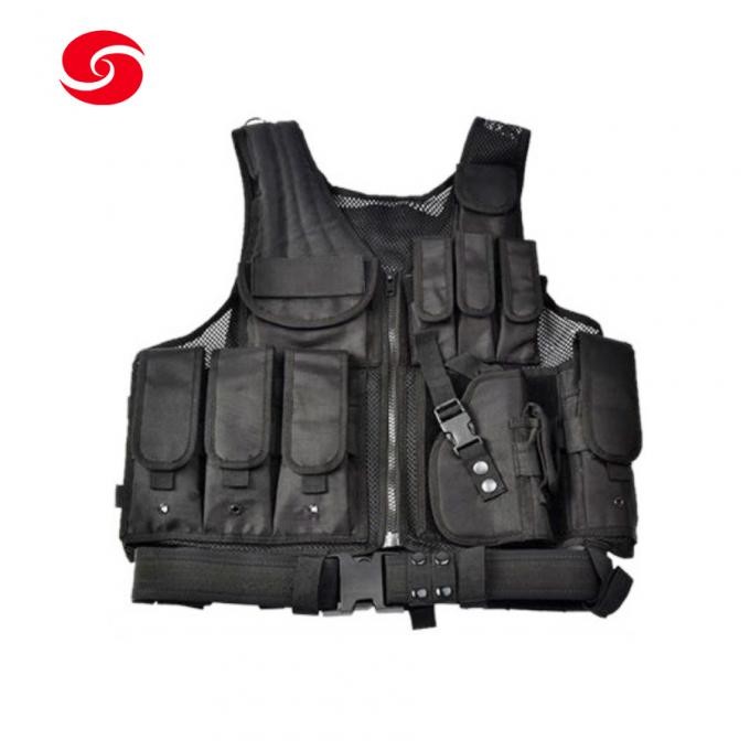 High Quality Black Police Security Tactical Army Multifunctional Airsof Vest