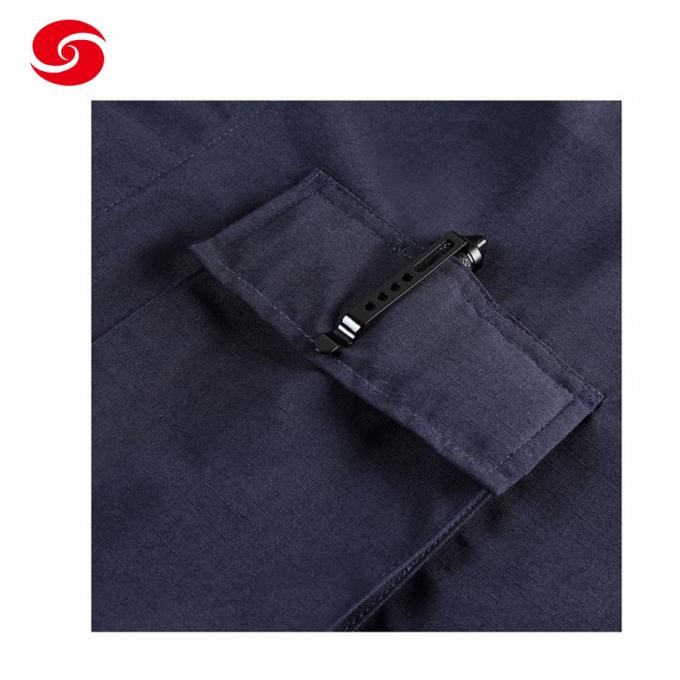 Navy Blue Polyester Cotton Ripstop Combat Military Tactical Army Combat Uniform Bdu Coat