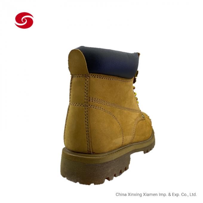 Light Brown Functional Anti Slip Steel Toe Oil Resistant Safety Shoes Boots