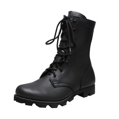 Custom Ghana Panama Black Full Leather Combat Shoes Jungle Tactical Military Boots Sale
