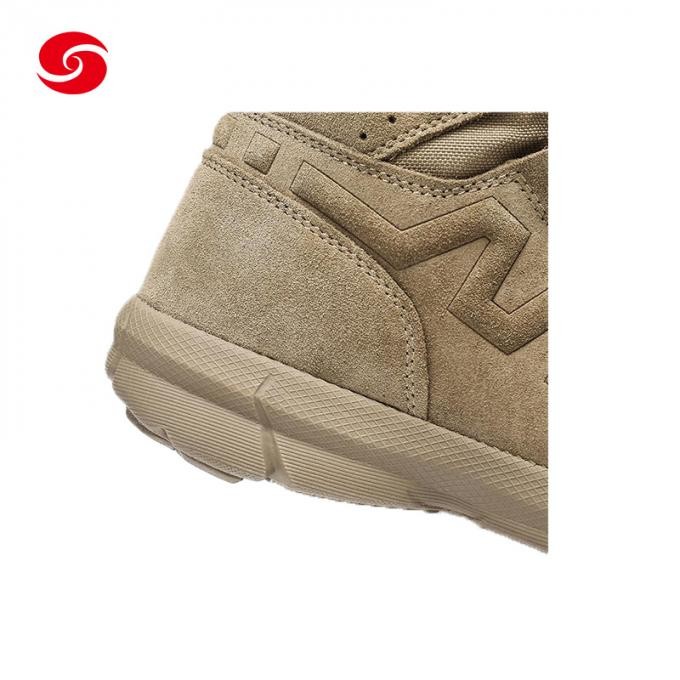 Custom Rubber Outsole Split Suede Combat Shoes Leather Security Outdoor Military Desert Boots