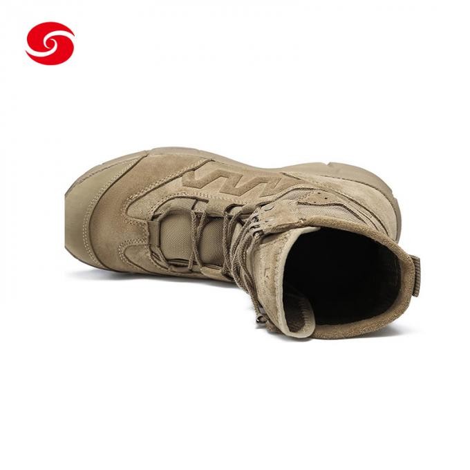 Custom Rubber Outsole Split Suede Combat Shoes Leather Security Outdoor Military Desert Boots