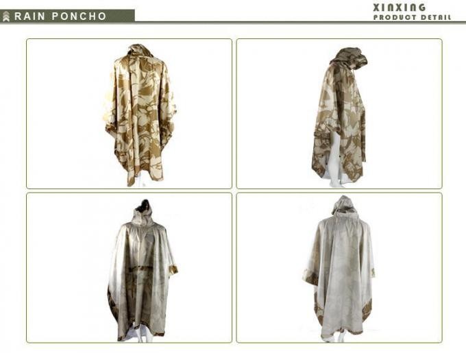 Wholesale Outdoor Waterproof Military Army Camouflage Nylon Rain Poncho