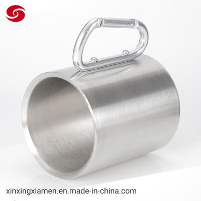Double Insulated 304 Stainless Steel Mug with D-Ring Carabiner Hook