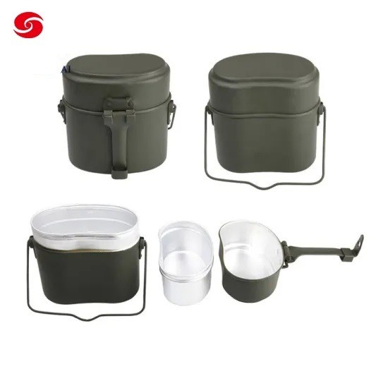 Wholesale Green Aluminum Military Outdoor Army Police Lunch Box/Military Army 1mm Thickness Aluminum Germany Lunch Box