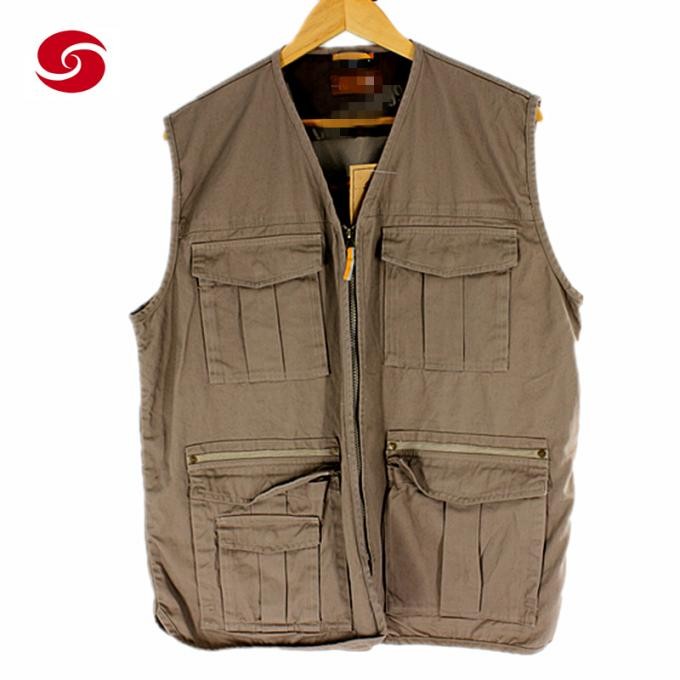 Men's Multi Pockets Cargo Vest Waistcoat Fishing Vest Jacket for Climbing Hiking