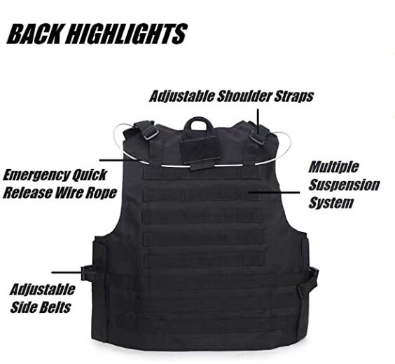 Airsoft Desert Tan Color Nylon Polyester Military Molle Tactical Vest