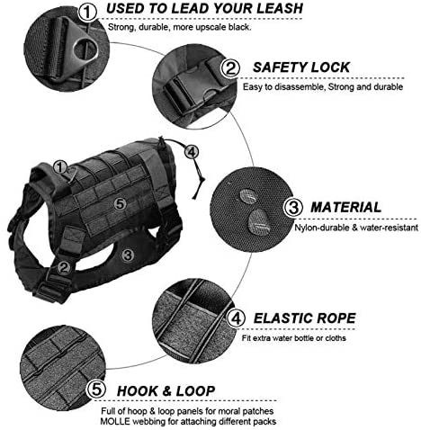 Military Harness Durable Dog Training Vest Pet Vest