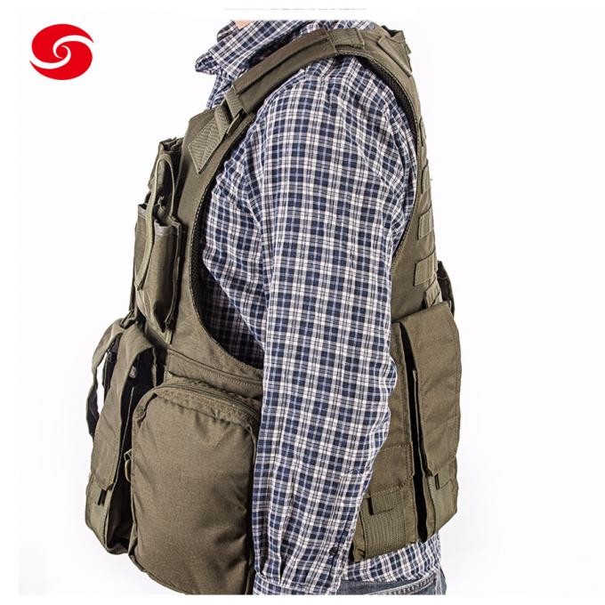 Olive Green High Duty Army Military Tactical Combat Vest with Pouches