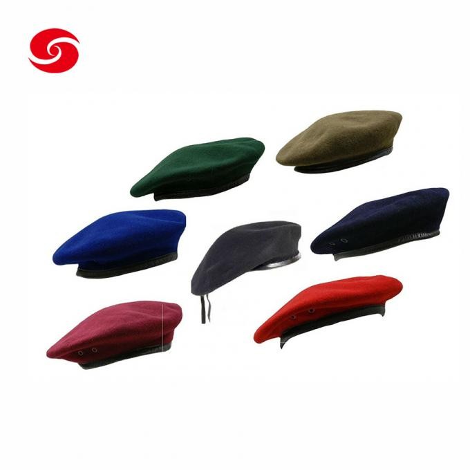 High Quality Army 100% Wool Mens Cap Custom Military Beret Cap