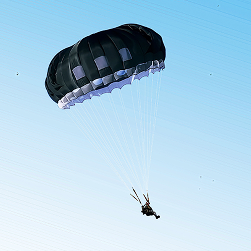 Paratrooper parachute system