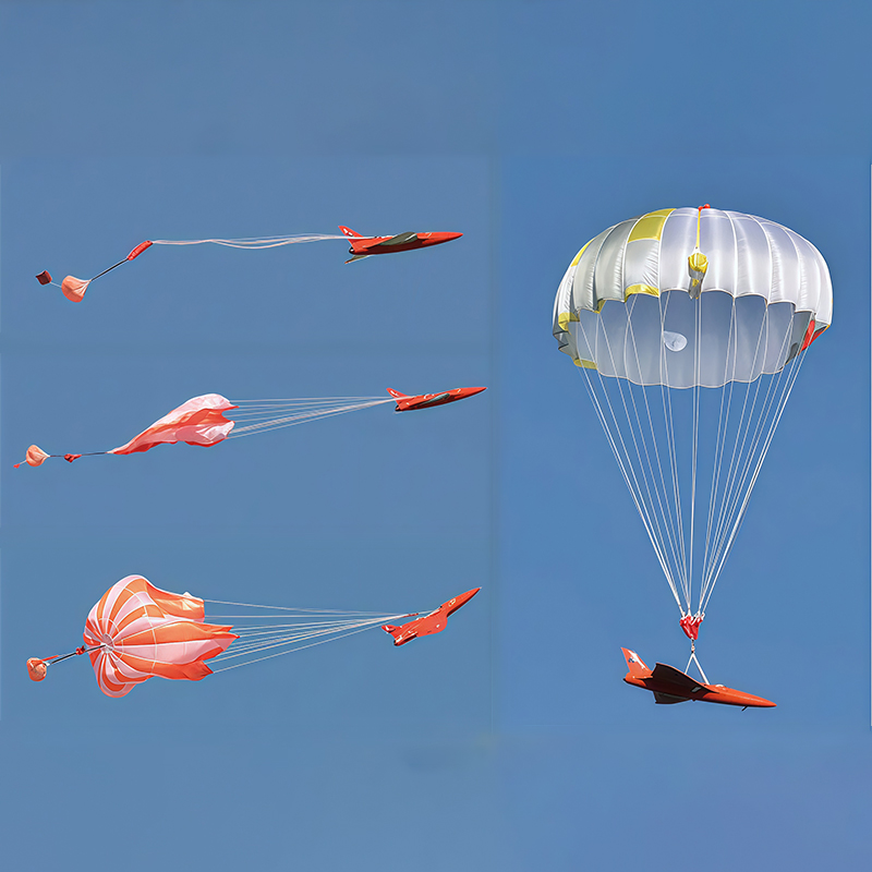 Target drone recovery parachute