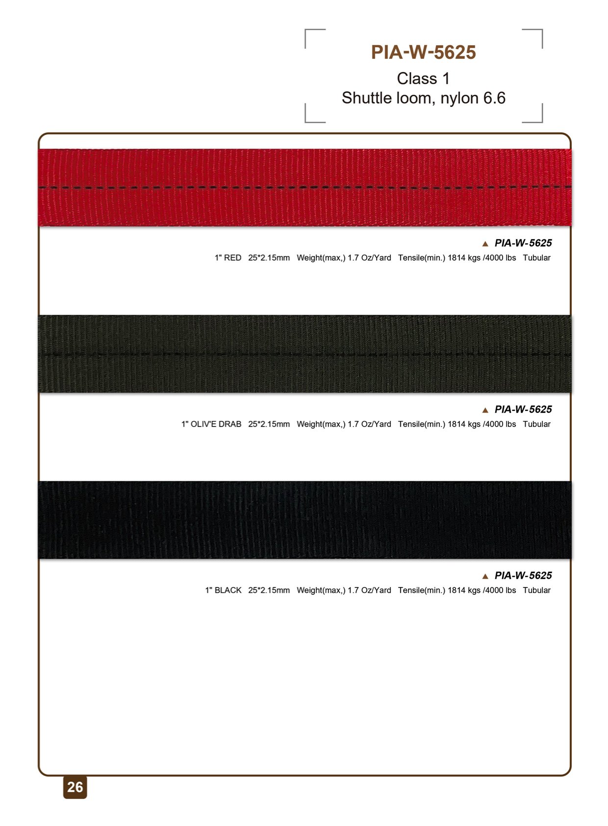 tubular parachute webbing