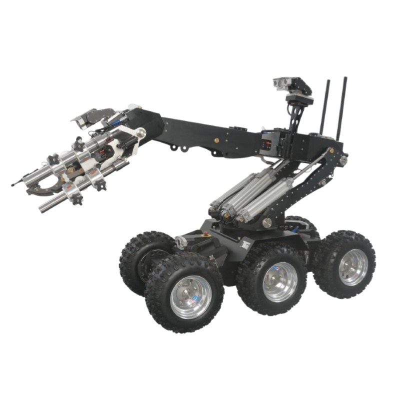 Titan 6x6 heavy duty EOD robot 75kg hydraulic arm 5G multi-detector CBRNE platform