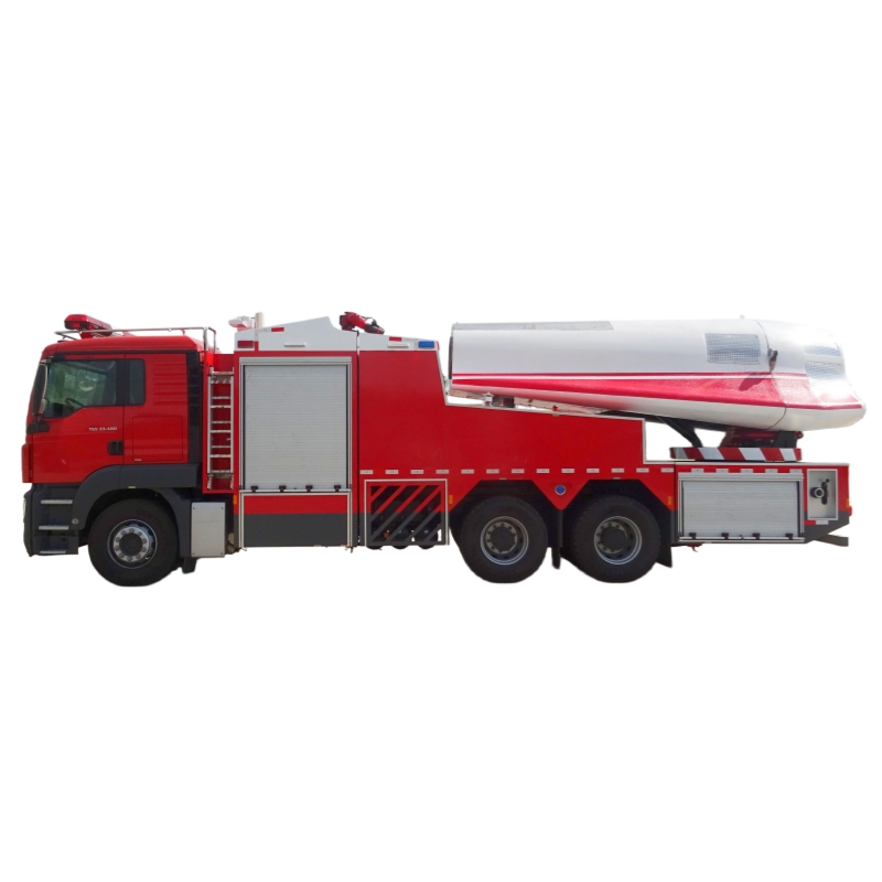 turbojet fire truck with jet engine firefighting system